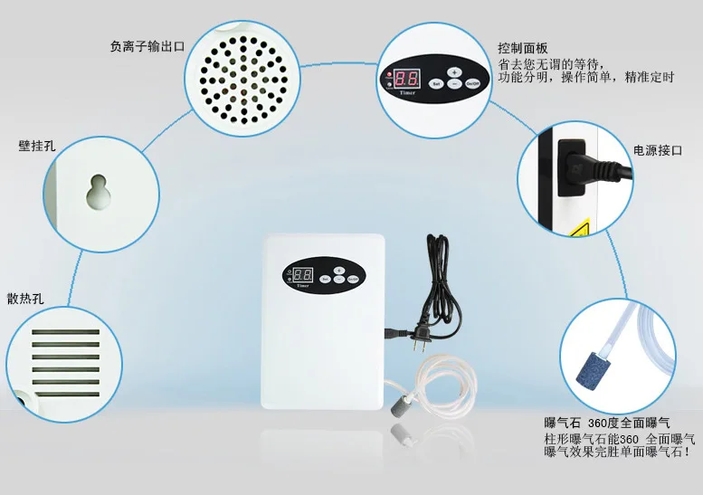 Небольшой озоновый генератор 500 мг озон фрукты и овощи дезинтоксикационная машина кислородная машина генератор отрицательных ионов