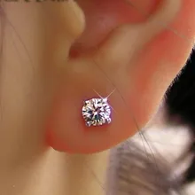 Большой камень! 2CT/шт Тесты как реальные Муассанит свадебные серьги Solid 14 К белого золота A-OK качество никогда не увядает