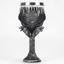 Игра трон бокал для вина дом Старк голова Волка сигил "Зима идет" бокал для вина подарок на Рождество, Хэллоуин