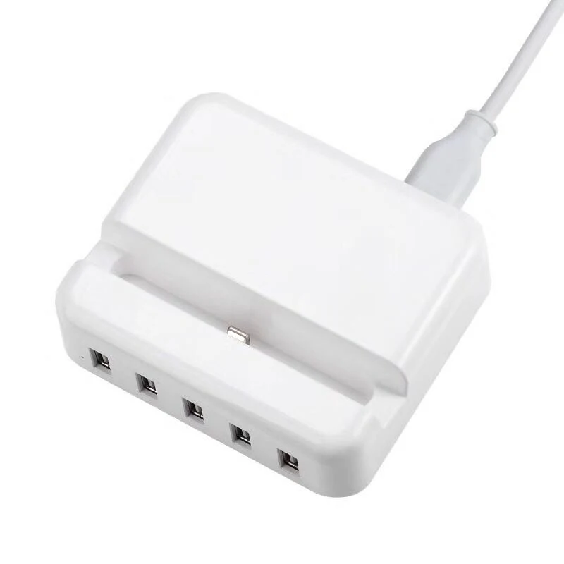 EU US Plug 5V 2A 5 USB порт док-станция быстрое зарядное устройство для iPhone 5 5S 6 6S 7 Plus