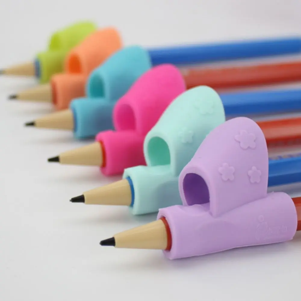 

3Pcs/set Silicone Baby Boy Girls Kids Learning Toy Writing Posture Tool Hold Pen Correction Stationery Set Children Student Gift