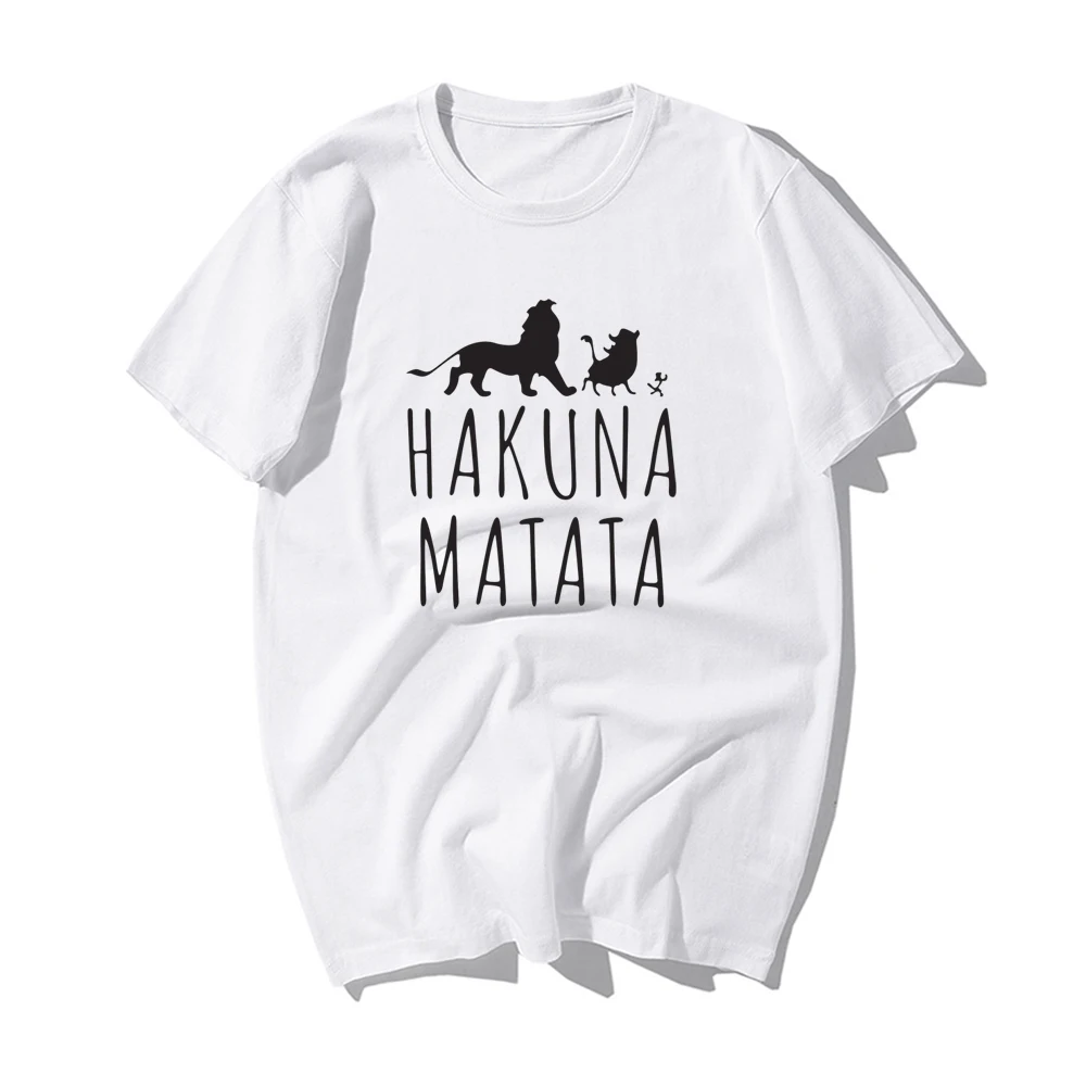 

New Arrival Hakuna Matata Letter Print Tee Shirt Tshirt Men Summer Short Sleeve T Shirt Casual Cotton Tshirt Harajuku Streetwear