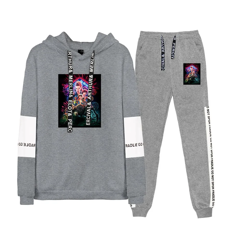 

Stranger Things Season 3 Two-piece set comfy Stylish jogging 2d comfy set pattern printed
