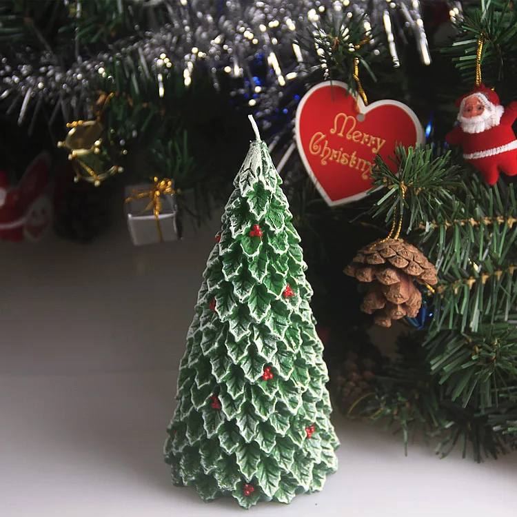 18cm/ 7inch 1PCS/lot christmas tree pine candle Decoration candles