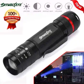 

3000LM Zoomable XM-L T6 LED bike led flashlight 18650 Flashlight Torch Super Bright Light powerful led flashlight #4A31