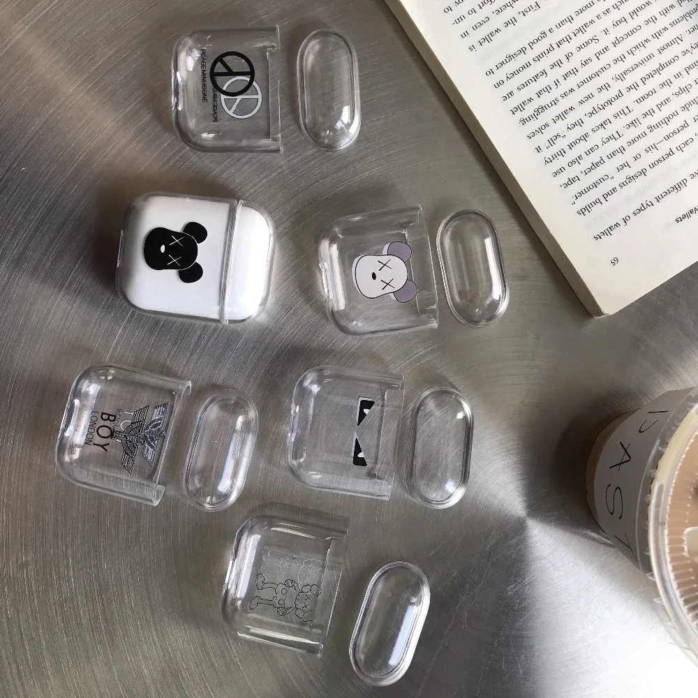 Case For Airpods 2 Case Cartoon Cute Transparent Crystal Hard Case For Airpods 1 Cover For Air Pods Cover Protective Anime Box