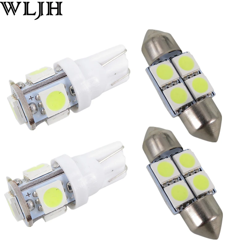 WLJH White Led 31mm DE3175 T10 W5W Bulb For Dome Map Licence Plate