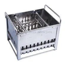 Stainless Steel Ice Pop Mold 40pcs/Batch Commercial Ice Popsicle Mould with Sticks Holder Ice-lolly Molds zhenxing 4 cup ice pop making molds w sticks translucent white green