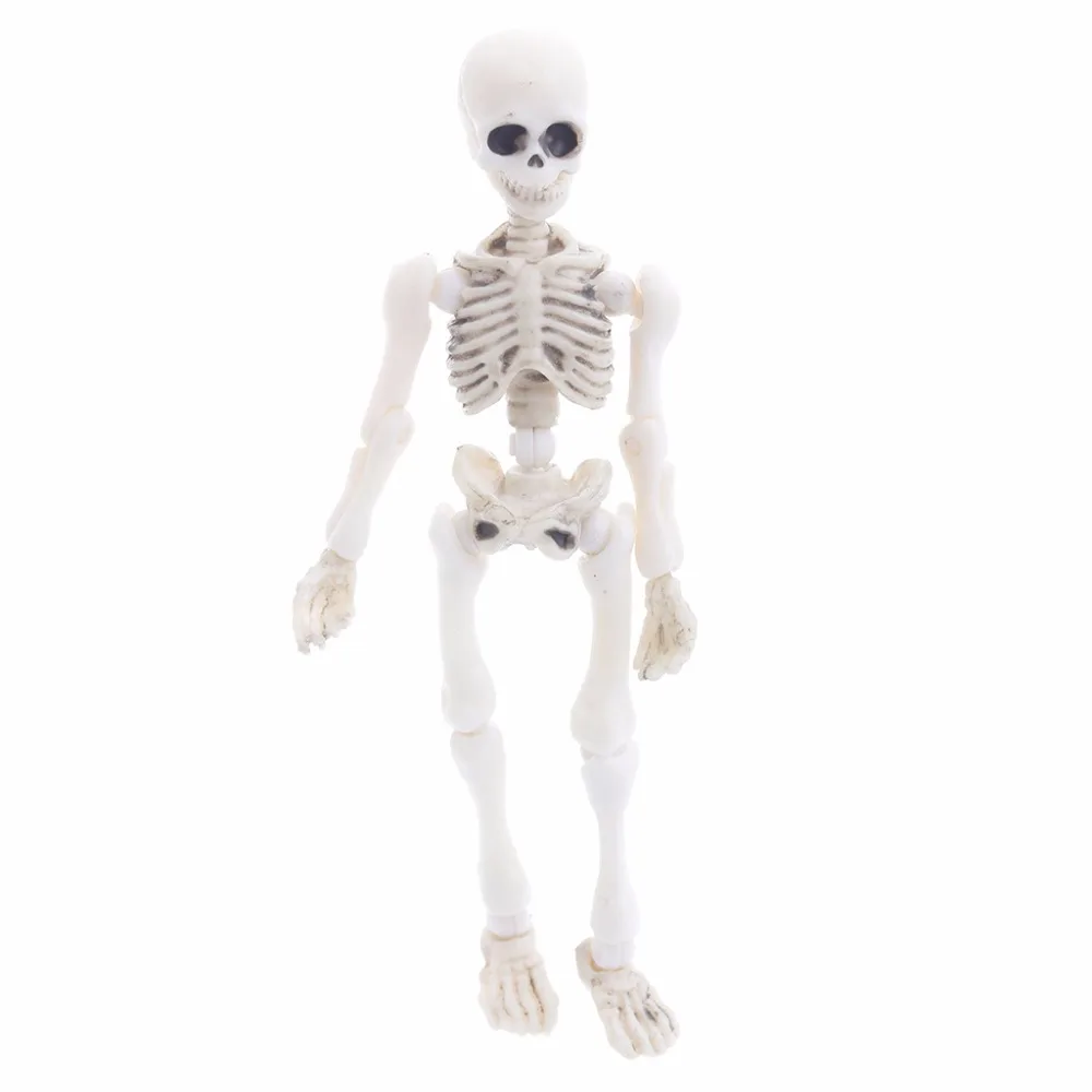 Подвижный мистер Кости Скелет модель человека череп полный тело мини-фигурка игрушка Хэллоуин