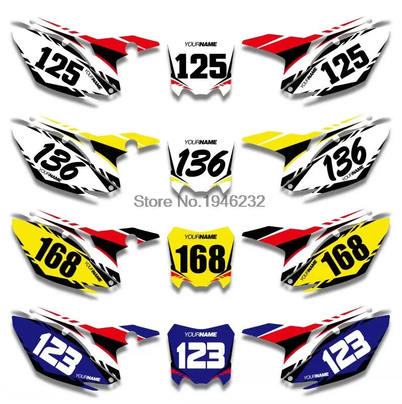 

NICECNC Custom Number Plate Background Graphics Sticker & Decal For Honda CRF450R CRF450 2013 2014 2015 2016 CRF 450 450R