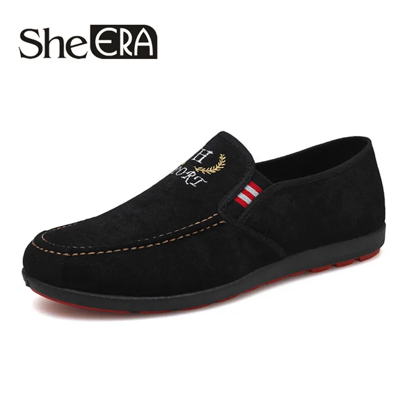 Men Shoes 2019 Spring Men Casual Shoes Canvas Shoes Fashion Loafers Men Breathable Outdoor Male Shoes Black free drop