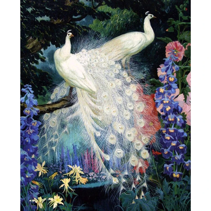 Needlework Full Diamond Embroidery peacock 5D Diamond Painting cross stitch Diy Diamond Mosaic Square Rhinestones