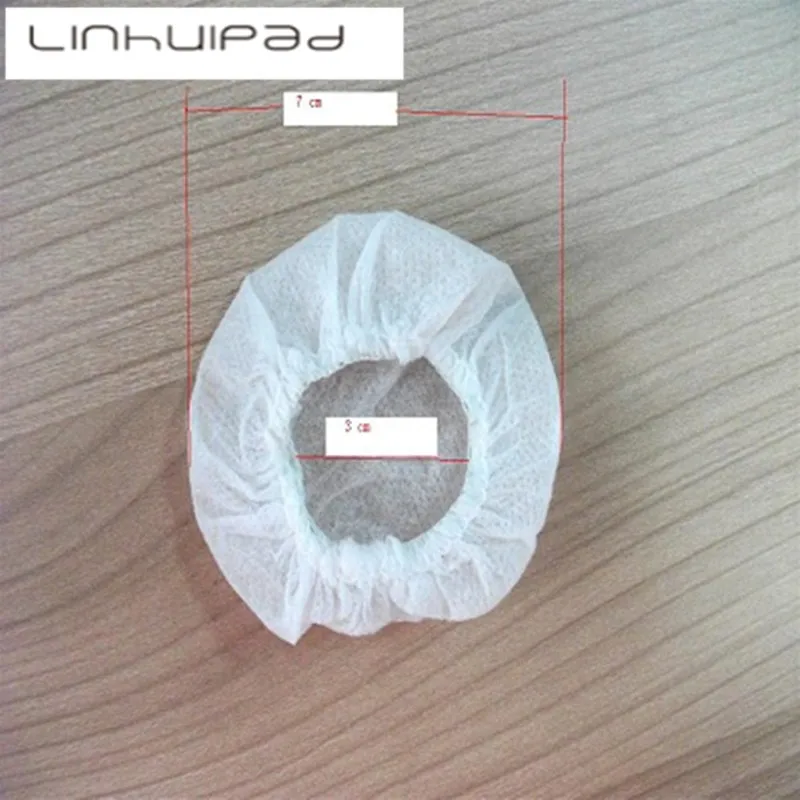 

Linhuipad 6-7cm White Non Woven Disposable Sanitary Headphone Cover 20pcs/lot free shipping