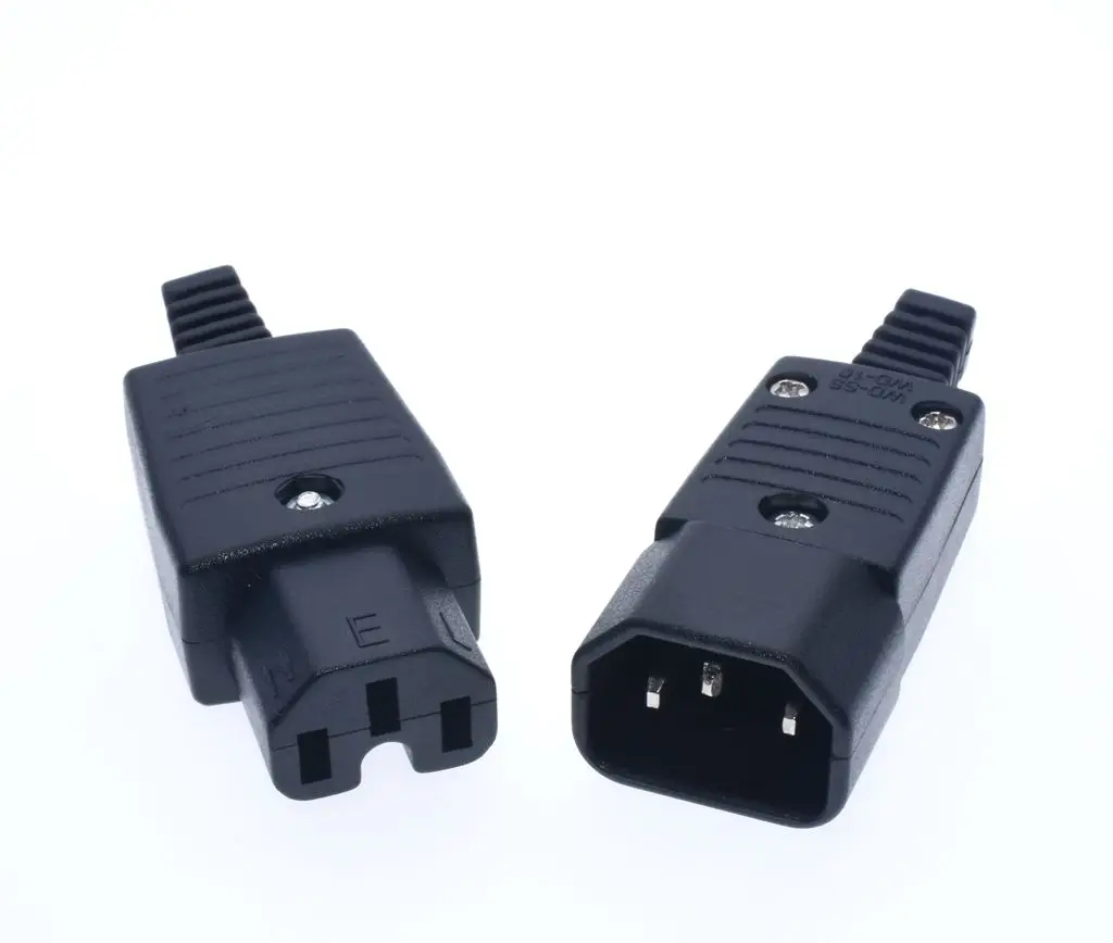 Проводная электрическая розетка 250 в 10 А IEC320 C13 C14 C15 AC PDU UPS Встроенный кабель