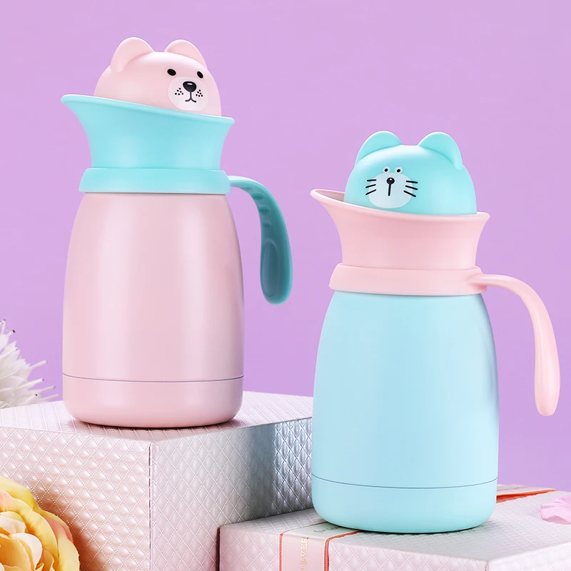 300ML Baby Milk Thermos With Handle Bear Stainless Steel Vacuum Flak