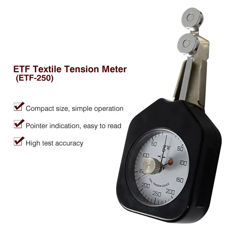 Textile Tension Meter 0-250N Newton Pressure Tester Mechanical Force Measuring Dial Tensiometer Gauge Hand Held Double Needle (3)
