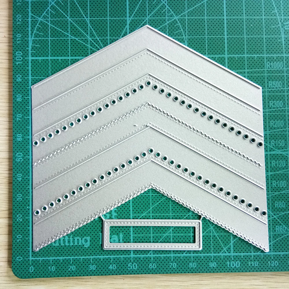 

118*115MM Arrow Lace Embossing Making Scrapbook Greeting Card Hollow Metal Cutting Dies Stencil Frame Embossing Template DIY