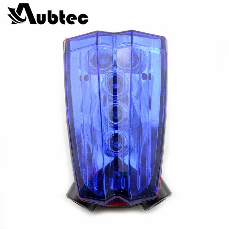 Top Aubtec Brand 1*Outdoor Cycling Light Plastic Bicycle Bike Rear Tail Light Safety Warning 5 LED with 2 Laser Lamp Free shipping! 5