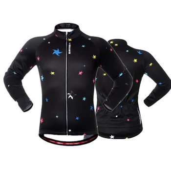 

Men's Jacket Thermal Fleece MTB Bike Bicycle Cycling Jersey Outdoor Sport Cycling Clothing Jacket Men Soft Shell Coat Star Print