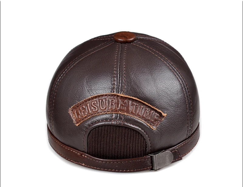 US $29.16 Ry127 Winter Male Leather Personalized Baseball Caps For Sale Man Letter Ear Head Protection Trucker Golf Dad Hats