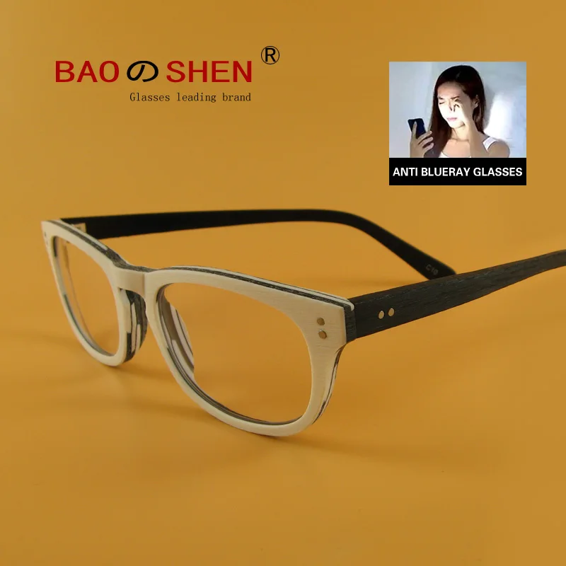 

Blue Light Blocking Glasses computer kacamata anti radiasi Reading Glasses Men Ms white decoration Flat light no degree 0 degree