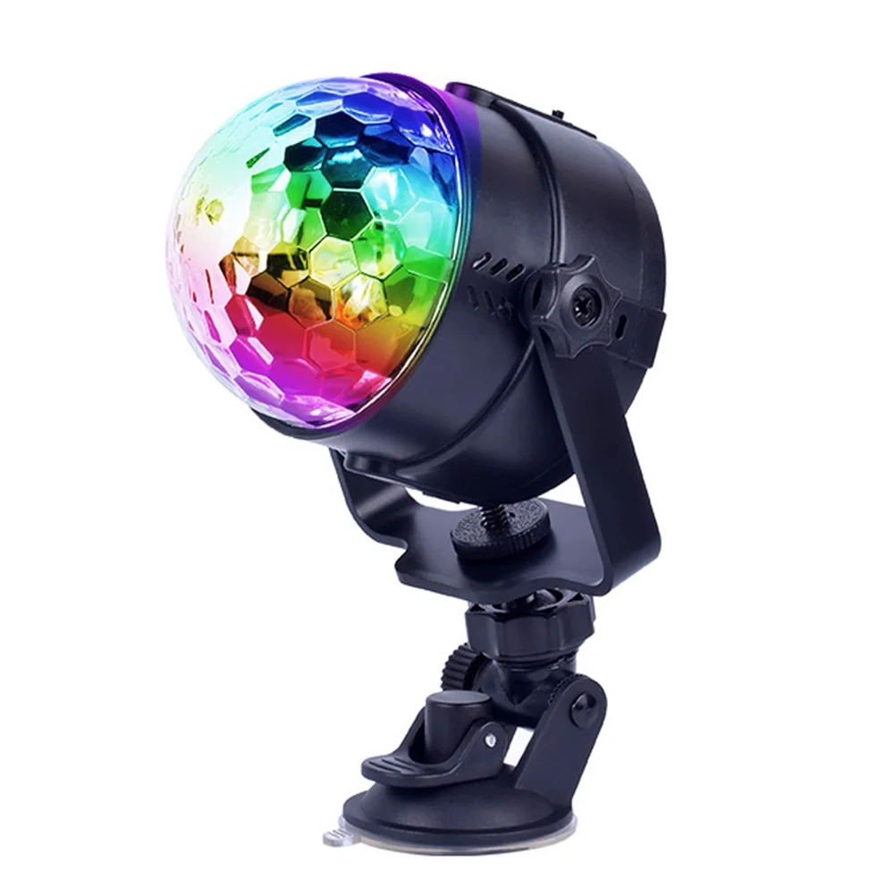 Car Remote Control Led Crystal Magic Ball RGB Party Music Disco Rotating Colorful Stage Light | Лампы и освещение