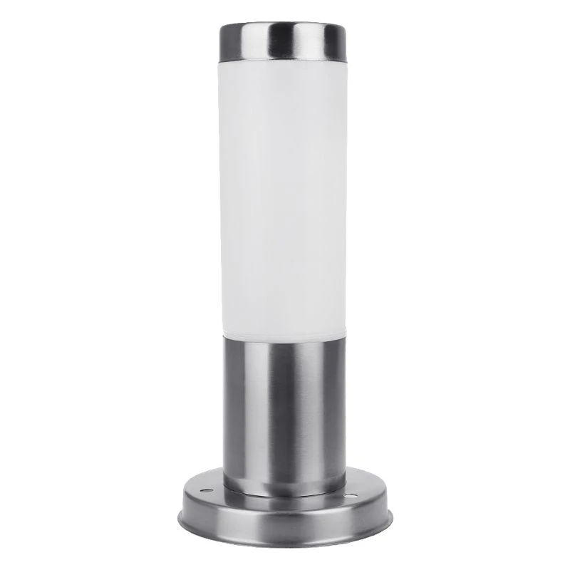 

L30Cm Stainless Steel Outdoor Lawn Light, White Shade E27 Garden Channel Lighting, Yard Exterior Landscape Light (Without Ligh