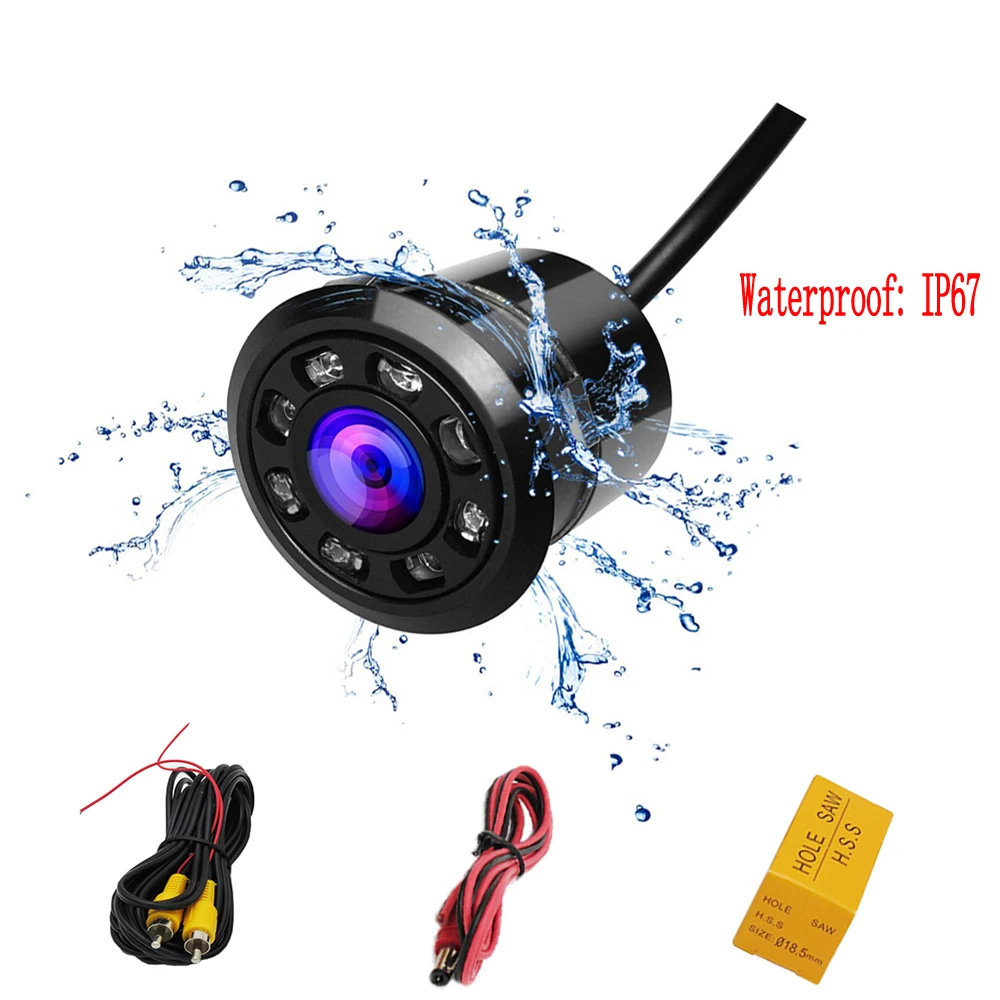 

Universal 2017 New Waterproof HD CCD 8LED Night Vision Car Rear View Camera 170 Wide Angle Car Backup Parking Camera 318L