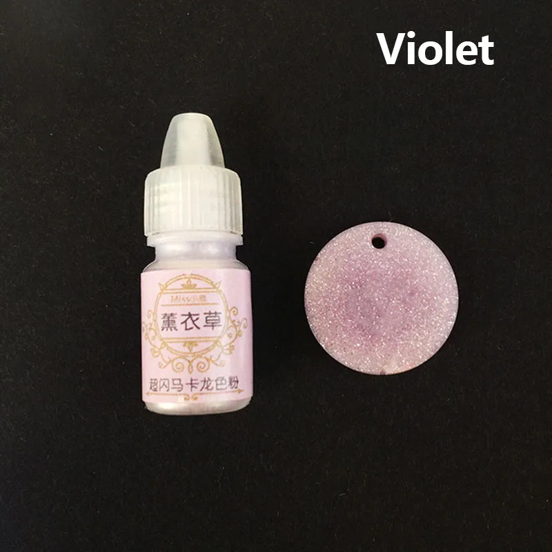 Экономичный 1 шт. УФ Смола клейкий пигмент цветной порошок украшения прочный DIY для ручной работы ds99 - Цвет: Violet