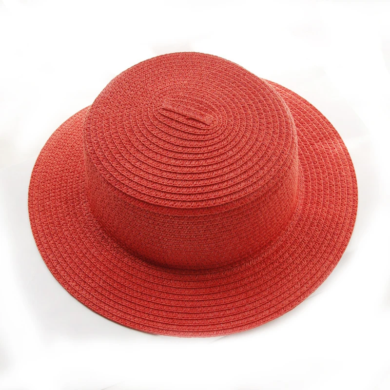 Летняя простая однотонная Солнцезащитная шляпа для родителей и детей, козырек для женщин, модная соломенная шляпа, морская пляжная шапка, шапка для девочки