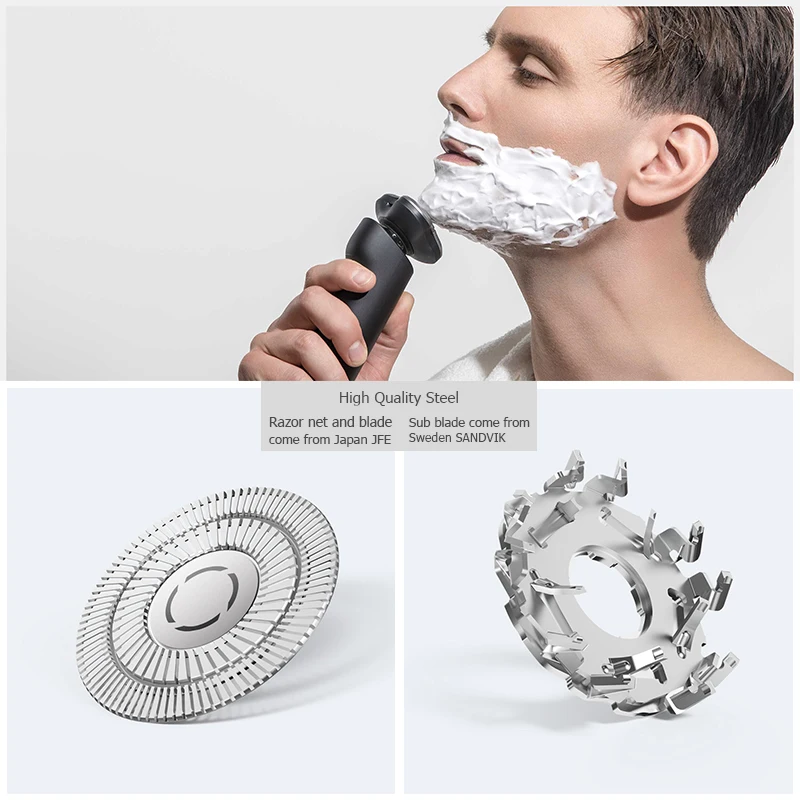 Оригинальный Xiaomi Mijia Электрический Sha ver бритва 360 Плавающая 3 головки основное Sub