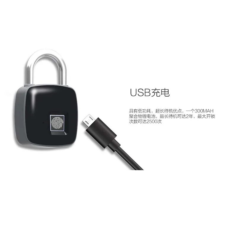 

Standalone Biometric Fingerprint Lock Access Control Reader Controller Waterproof Keyless Anti-theft Padlock Door Lock Bag P3