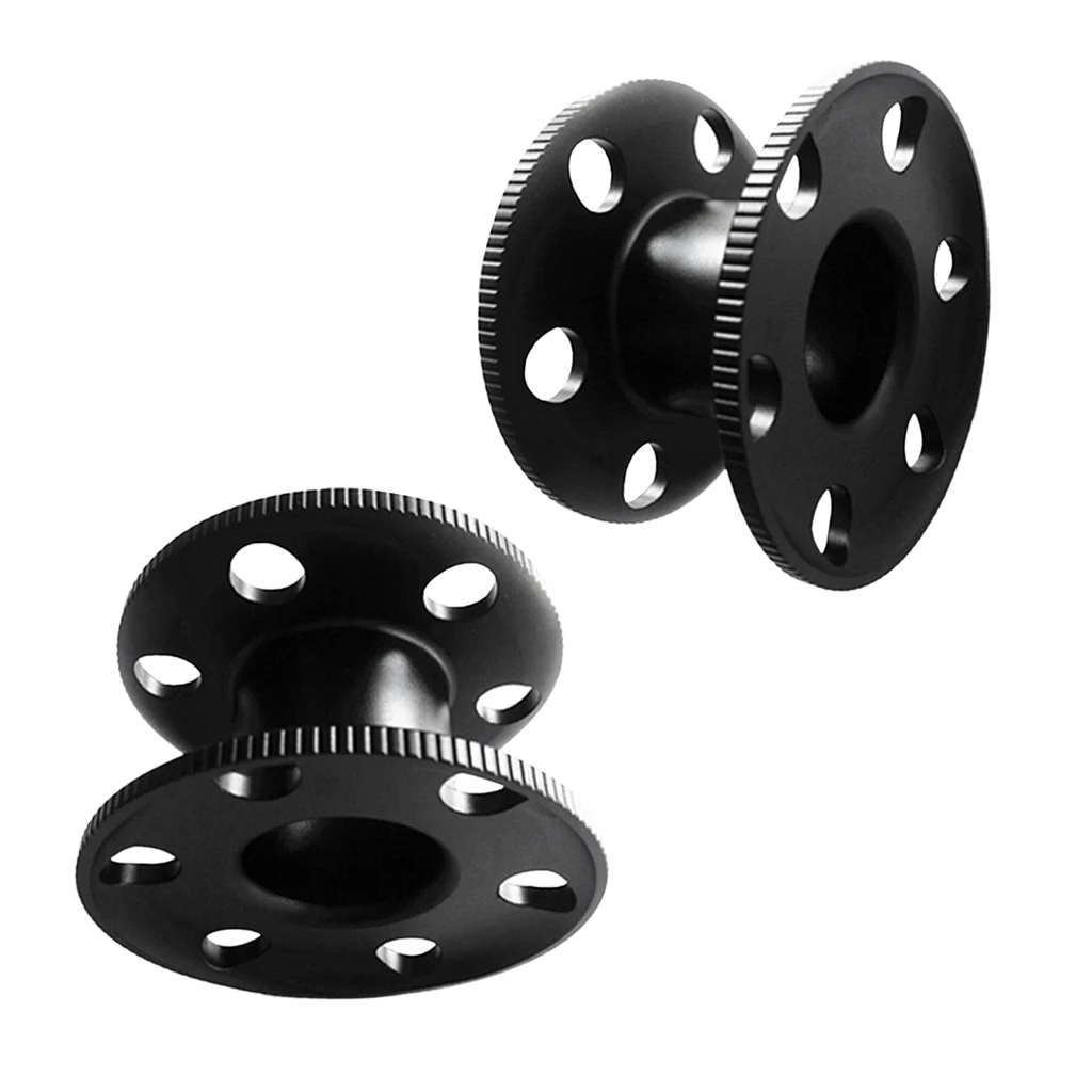 Durable 2 Pcs Lightweight Aluminum Scuba Diving Dive Finger Spool Snorkeling Guide Line Reels for Diving Surfing Bungee Jumping