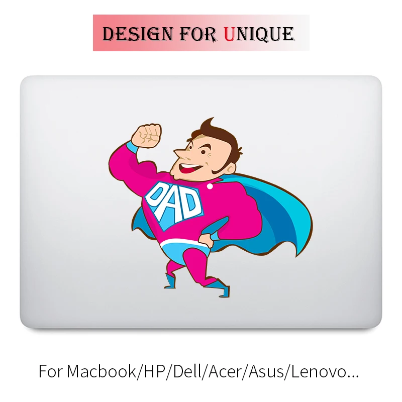 Dad is Super Man Fun Colorful Laptop Sticker for font b Apple b font font b