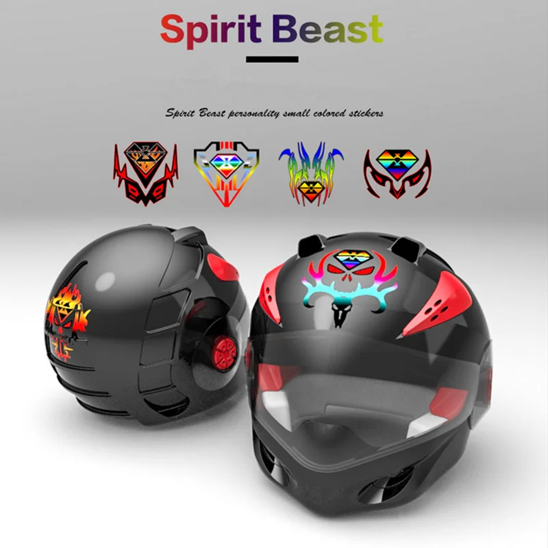 

Reflective Motorcycle Sticker Universal 3D Fuel Oil Tank Pad Decal Protector Cover Colorful For Honda Yamaha etc SPIRIT BEAST