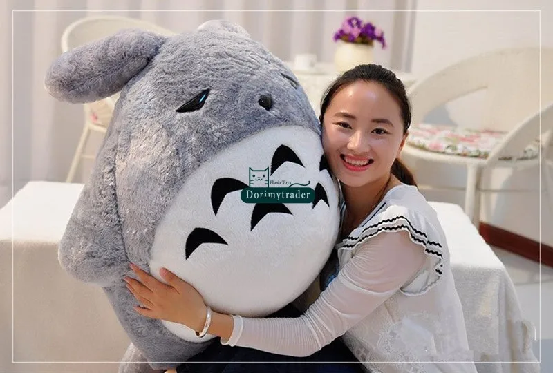Dorimytrader 110cm Big Anime Soft Plush Totoro Toy 43'' Giant Stuffed Cartoon Totoro Doll Kids Pillow Kids and Adults Present DY61466(12)
