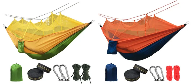2017 портативные противомоскитные укусы гамак-парашют ткань москитная сетка для палатка для установки внутри и вне помещения с помощью