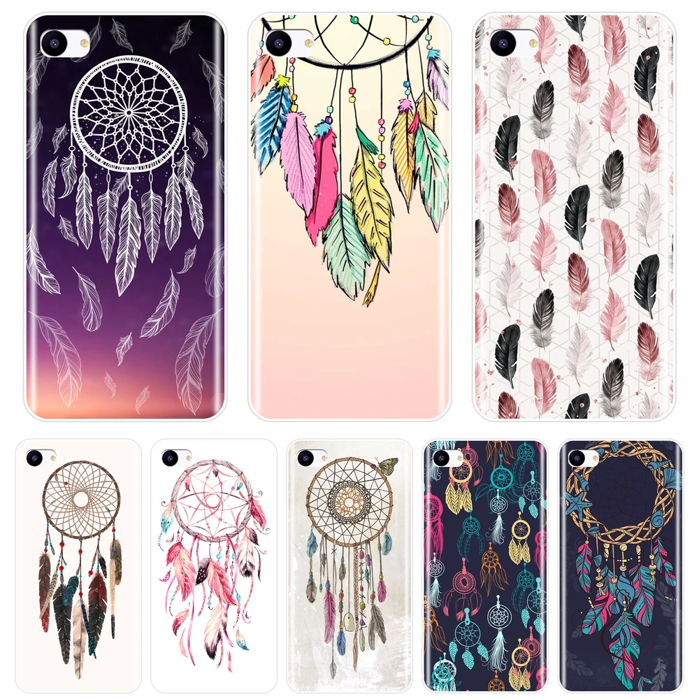 

Back Cover For Meizu 16th 16x 15 Lite 16 Plus Dream Catcher Feather Girl Soft Phone Case Silicone For Meizu U10 U20 Pro 6 7 Plus