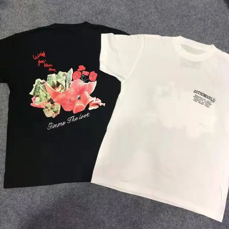 

SCOTT ASTROWORLD T Shirt Men Women Streetwear Xxxtentacion Travis Scott Sicko Smile Earth T-shirt Harajuku ASTROWORLD Tshirt