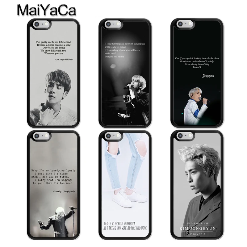 

MaiYaCa Jonghyun Lyrics SHINee Case For iphone 11 Pro MAX X XR XS MAX 6 6S 7 8 Plus 5 5S TPU Back Cover Fundas