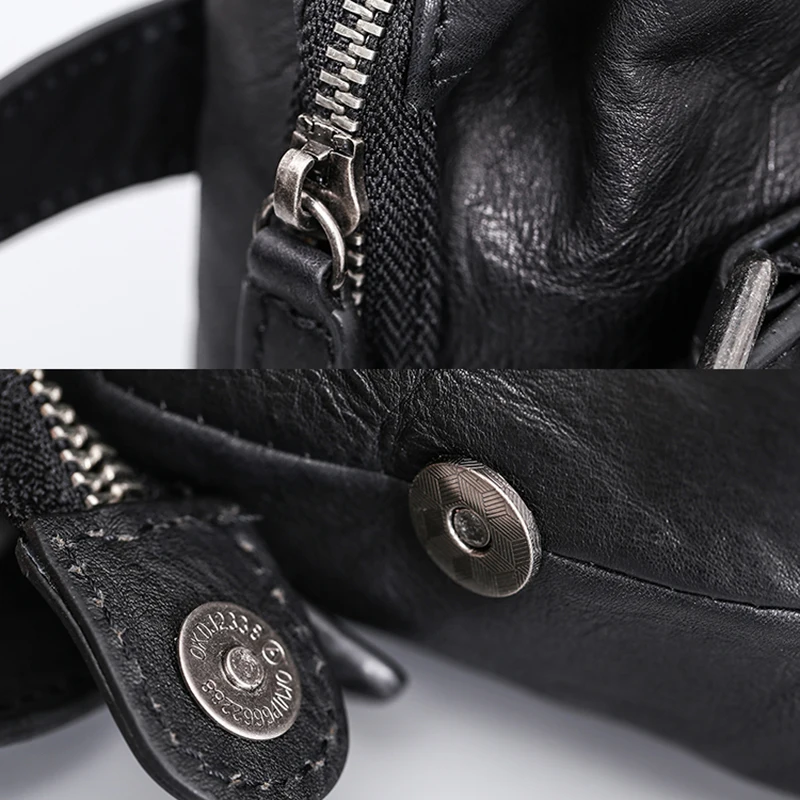 AETOO Handbag men's leather trendy fashion business casual mobile phone pack large capacity men's cowhide handbag