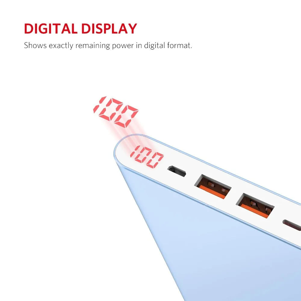 Yoobao повербанк 14,5мм ультратонкий внешний аккумулятор 20000мАч повербанк со двойным выходом портативная зарядка с цифровым дисплеем