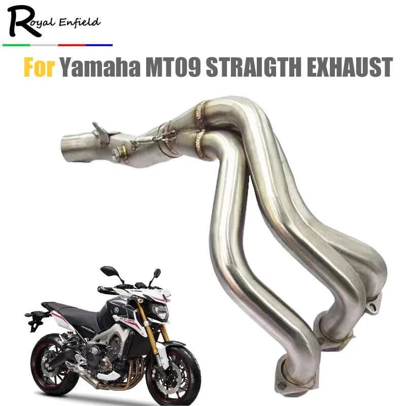 

For Yamaha MT09 Motorcycle exhaust front pipe For Yamaha MT09 Straight Exhaust Systems Headers Pipes fit for mt 09 2014 -2017