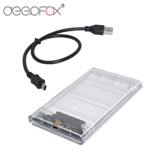 DeepFox универсальный пластиковый 2nd HDD SSD caddy 9,5 мм SATA 3,0-USB 2,0 HDD чехол для 2," жесткого диска корпус