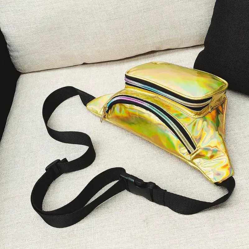 Новые модные для женщин поясная сумка Lasies Лазерная голографическая из искусственной кожи поясная сумки