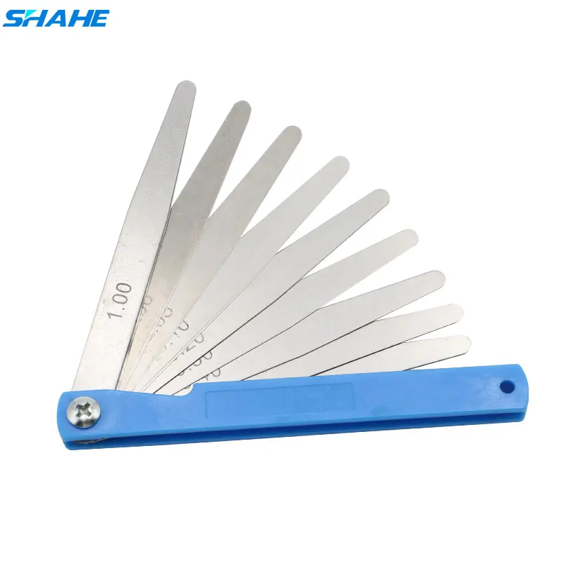 

SHAHE 100 mm length Metric Feeler Gauge 17 Blades Feeler Gauge 0.02-1.00 mm Measurement Instruments