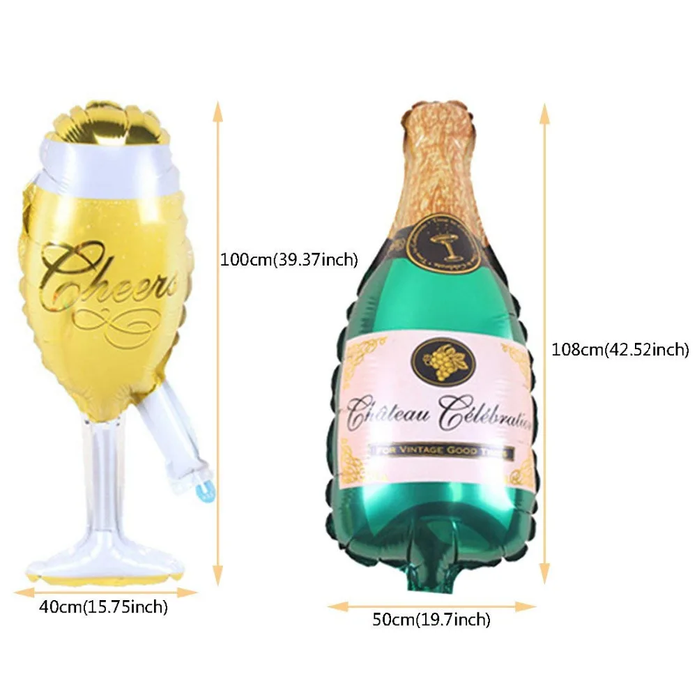 

Balloon Pack Giant Champagne Balloon Kit Large Champagne Balloon for Bachelorette Bridal Shower Birthday Wedding Party Decoratio