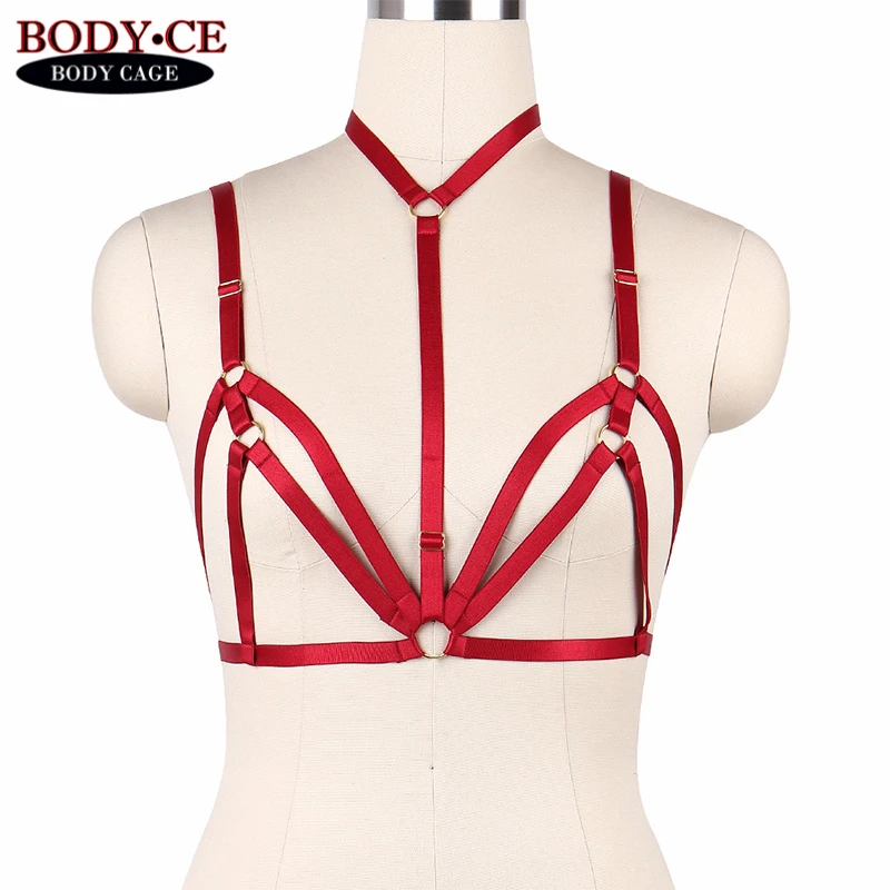 BANSSGOTH Women's Body Harness Bra – Punk Gothic Strap Top For Rave, Festival, Photography - View #10