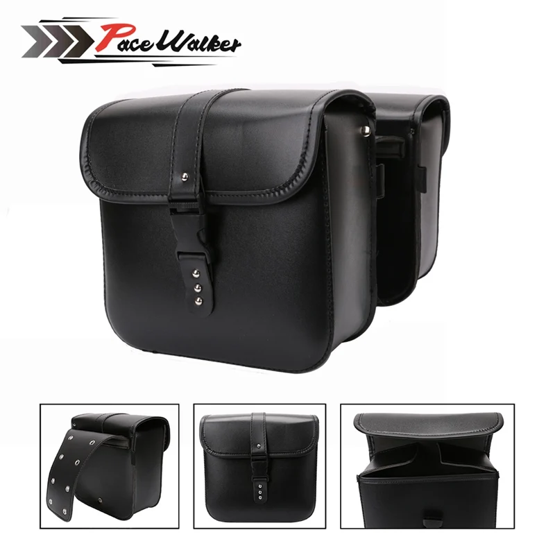 

FREE SHIPPING Bumper Leather PU Leather Handbags Side Bags Tool Bag Cruise Side Bumper for Cruiser after market