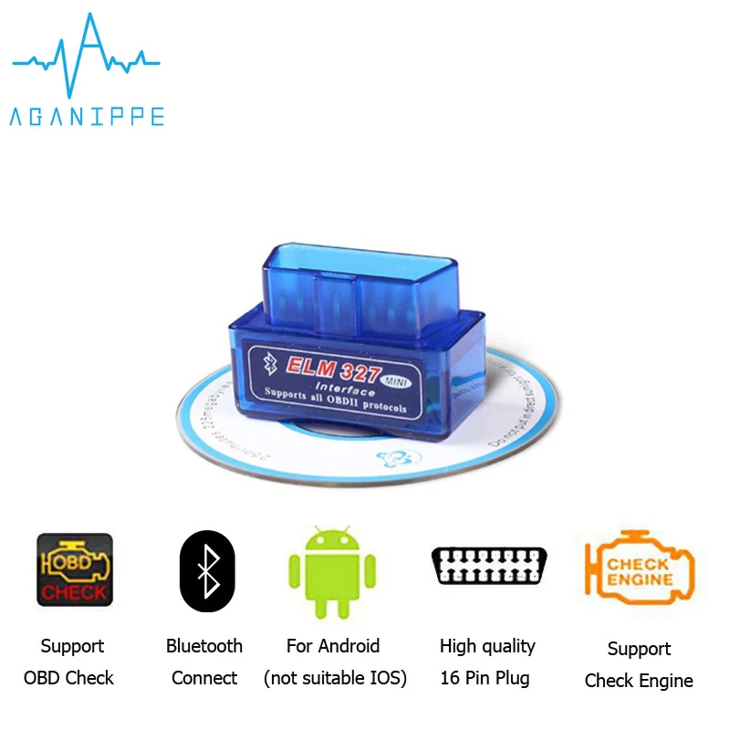 Viecar ELM 327 Mini Bluetooth V2.1 OBD2 ELM327 автосканер Eml327 диагностический сканер для автомобилей